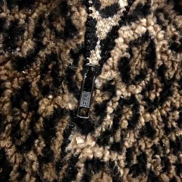 Animal print faux fur jacket kids sz Small - Picture 6 of 8